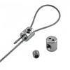 5PCS Steel Wire Rope Clamp Stainless Steel Cable Hanging Clip Double Hole Adjustable Screws Fixed Hardware Accessories