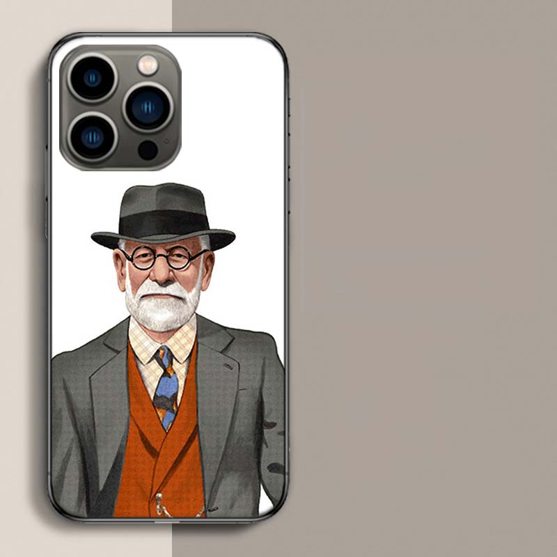 Sigmund Freud Founder of psychoanalysis Phone Case For Apple Iphone 16E 16 17 Pro Max Air 15 Pro 14 Plus 12 13 Mini Cove
