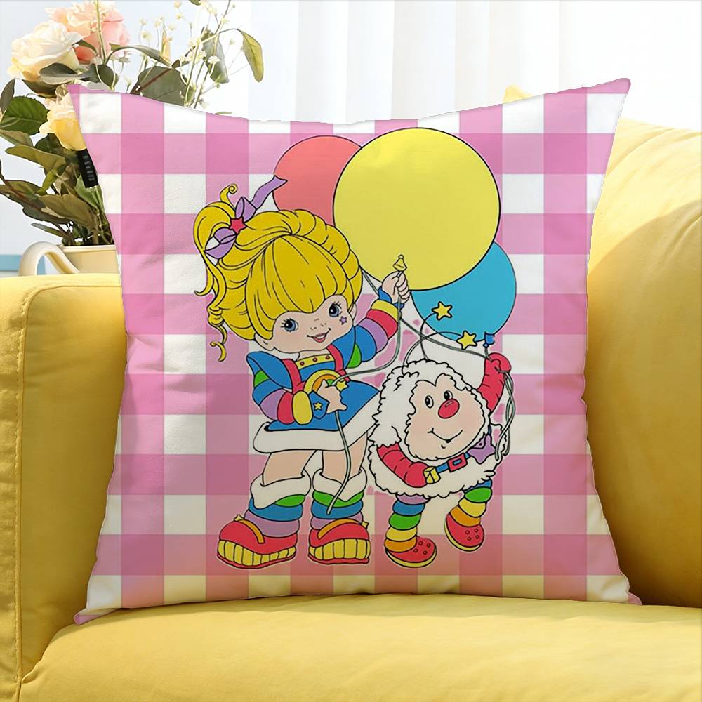 Cute Rainbows Brites Various Sizes Square Pillow Case For Car Home Bedchamber Decor