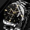 Fashion Men Black Watch Luxury Calendar Quartz Wrist Watch Mens Business Watches for Man Clock Relogio Masculino