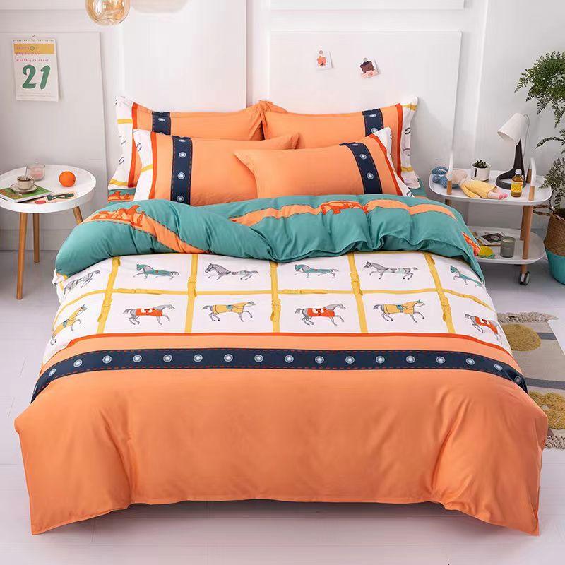 Простыня King Size/Queen Size/полноразмерная простыня, пододеяльник, наволочка, комплект простых постельных принадлежностей из плотного хлопка для спальни