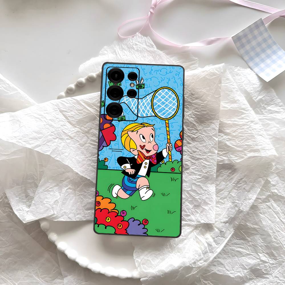 Cartoon Richie Rich Phone Case For Samsung S 24 Fe 25 Ultra Plus 20 Lite 21 30 22 23 24 22 Ultra 5G Fundas