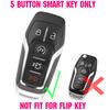 For Ford Fusion Mondeo Mustang F-150 Explorer Edge 2015 -2018 5 Button Silicone Car Key  Case