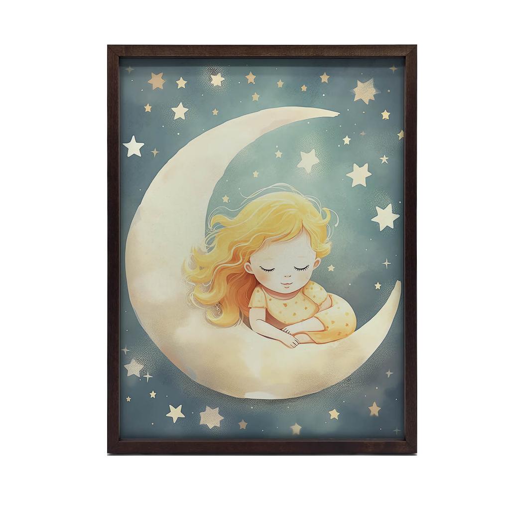 Plakat Księżniczka Na Księżycu Plakat Księżniczka Na Księżycu, 70X100 Cm, Bez Ramy, Płótno Premium Na Blejtramie