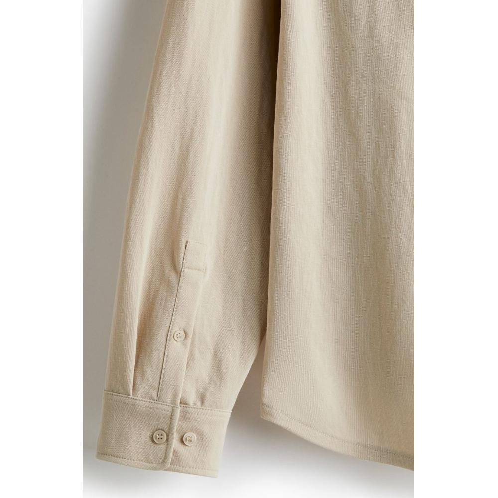 Рубашка свободного кроя HM бежевого цвета