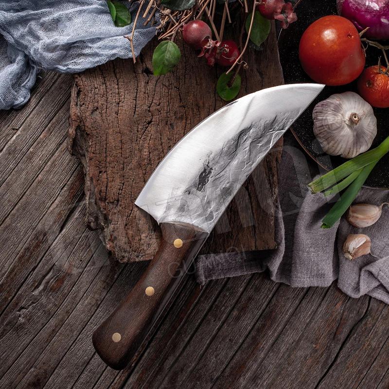 Нож для разделки мяса ручной работы из высокоуглеродистой нержавеющей стали, нож шеф-повара, нож для убоя, профессиональный топор, ножи для нарезки