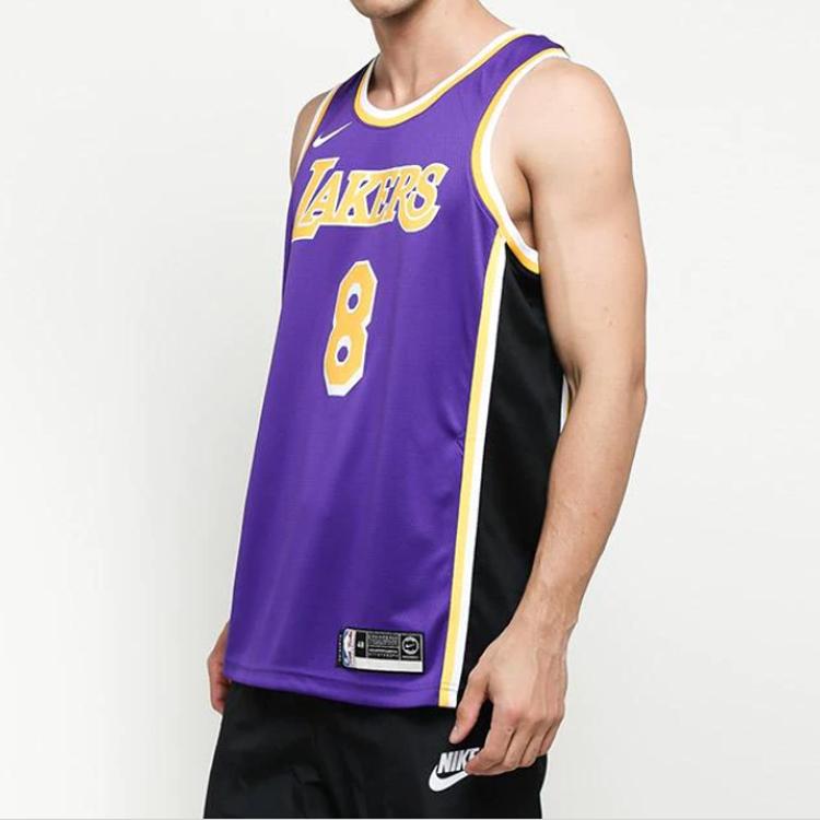 Nike НБА Лос-Анджелес Лейкерс # 8 Коби Брайант Fan Edition Swingman выездная мужская майка фиолетового цвета AV3701-504