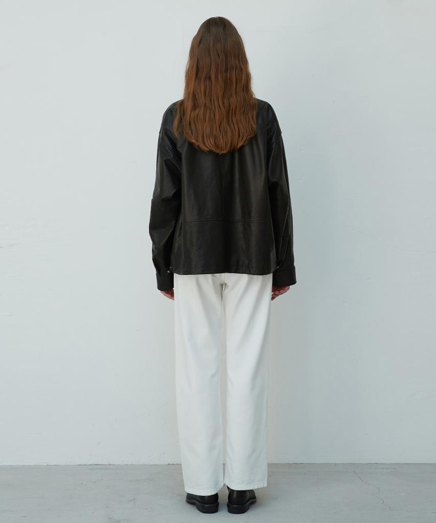 Verdemar Italian Vegetable Lambskin High-Neck Oversized Jumper_Black