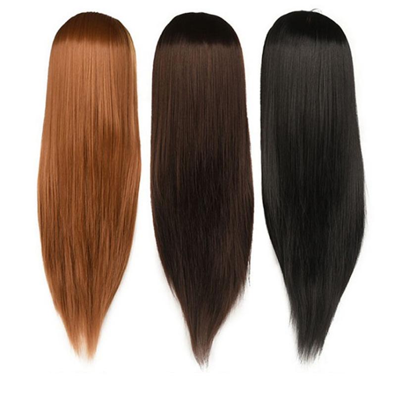 Голова манекена с волосами для укладки, окрашивания, стрижки, парикмахерская тренировочная голова