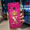 Красивый чехол-корона с буквами от А до Я для Infinix S4 Smart3 Plus X626 X267, черный, из мягкого силикона, противоударный
