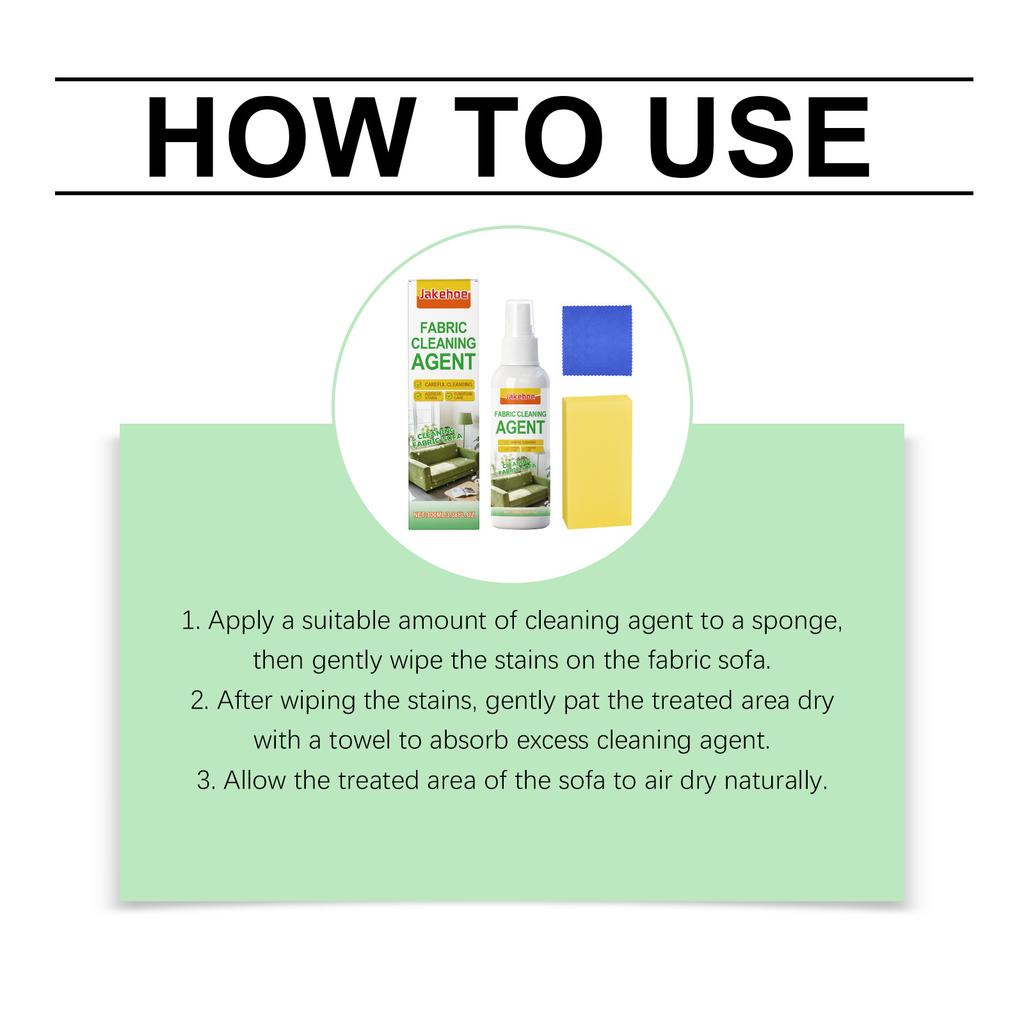 Jakehoe Fabric Sofa Dry Cleaning Agent Fabric, curtains, carpets, household stain remover, daily household cleaner