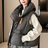 Fashion Winter Sleeveless Parka Woman Short Vest Hooded Thick Warm Women's Jackets