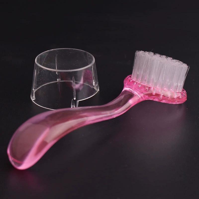 Round-Head Nail Art Brush with Cap and Long Handle for Dust Cleaning