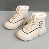 Fashion New 2024 Winter Waterproof Women Warm High-top Simple Plus Velvet Thick-soled Cotton Shoes High Quality Platform Sneakers