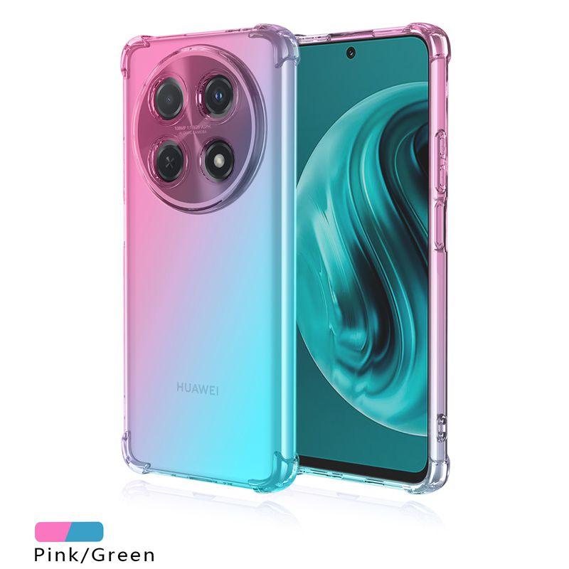 Силиконовый чехол с градиентом для Huawei Nova 12i 12 SE 12S 12pro Lite Nova 11 Pro 11i 10 9 SE с четырьмя углами, противоударные подушки безопасности, мягкий полупрозрачный чехол из ТПУ