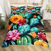 Комплект постельного белья с тропическим ботаническим рисунком, наброском луковичного кактуса, рисунком, пододеяльником, милыми пустынными растениями, пододеяльником с цветочным узором