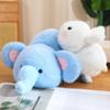 New Cute Transforming Plush Birthday Gift [2025 Model] Double-Sided Toy, Large, (RABBIT-ELLEPHANT) (WHITE-BLUE)