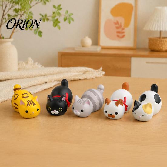 Маленькие фигурки кошек 3D лежащие Магнит на холодильник, Мультяшный котенок Смола Животное для холодильника Дверца шкафа Магниты Магнитный декор для белой доски Шкафчик,