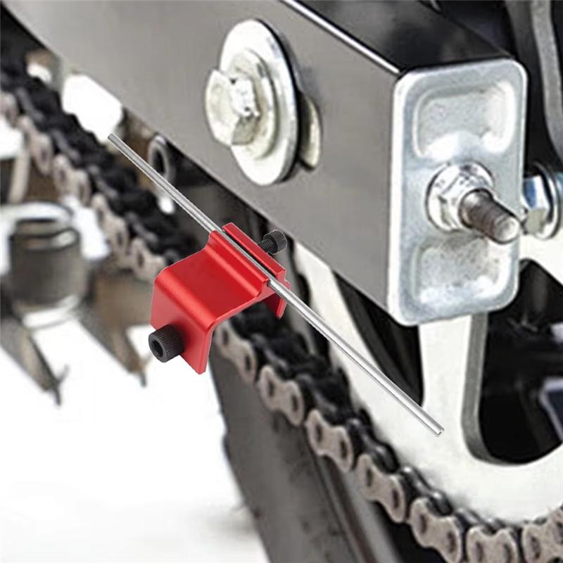 Sprocket Chain Repair Parts Tool Aluminium Alloy Motorcycle Chain Alignment Tool Quick Accurate Blue