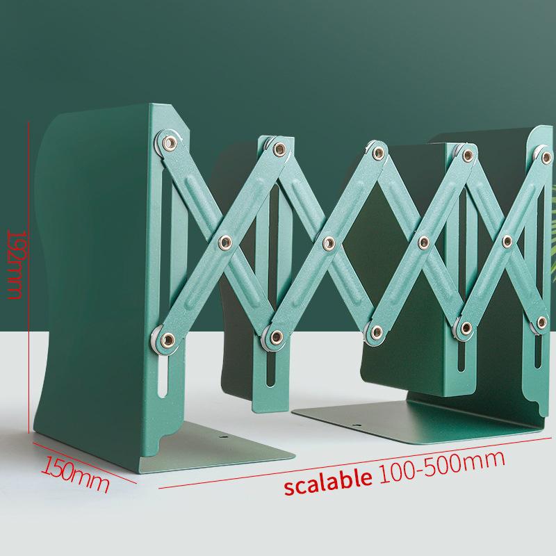 Telescopic Foldable Book Stand | Adjustable Expandable Bookend Organizer For Desks Shelves  Home Office
