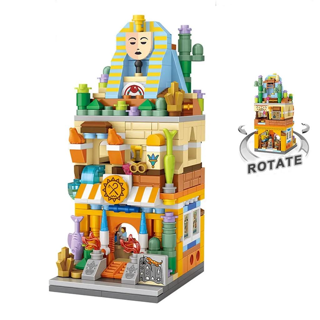 Грибной дом, строительные блоки и волшебная комната, игрушечные кирпичи, милый подарок на День Благодарения, Рождество, Хэллоуин, украшение