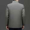 Мужская утолщенная хлопковая куртка с воротником-стойкой в стиле business casual - Зимняя одежда для папы