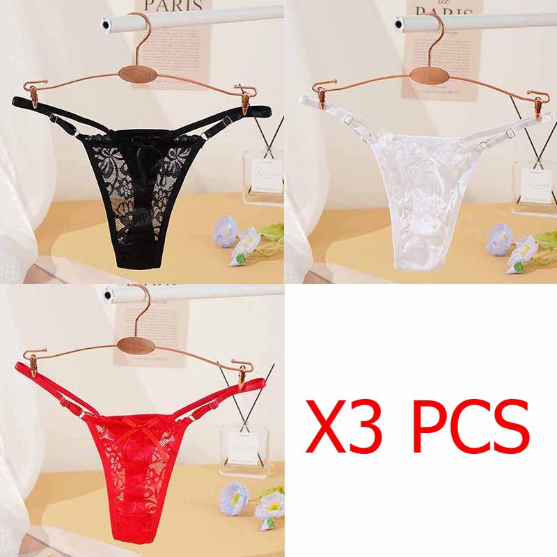 Adjustable Lace Thongs Panties Women's Sexy Lace Underwear Ultra-thin Seamless Thong Underpants Lingerie