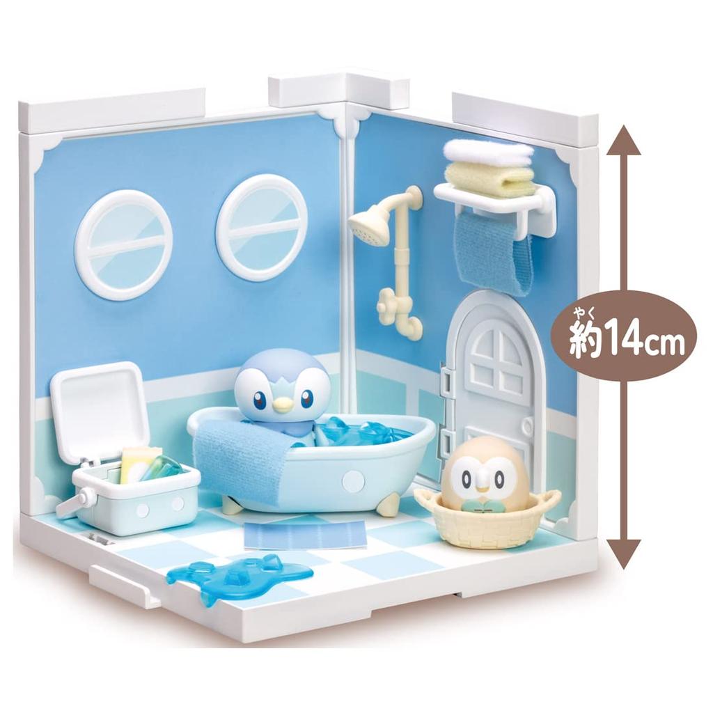 Takara Tomy Pokémon PokePeace House Bathroom Piplup & Rowlet