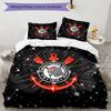 Sport Club Football Crest Printed Pattern Duvet Cover Set – includes 1 duvet cover and 2 matching pillowcases Bedroom decor Christmas gifts