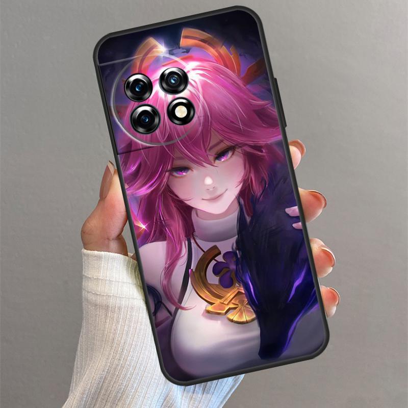 Чехол Genshin Impact Яэ Мико для OnePlus 13 12 11 13s 13R 12R 10 Pro 10T Nord 5 CE 2 3 4 Lite N10 N20 N30 Задняя крышка