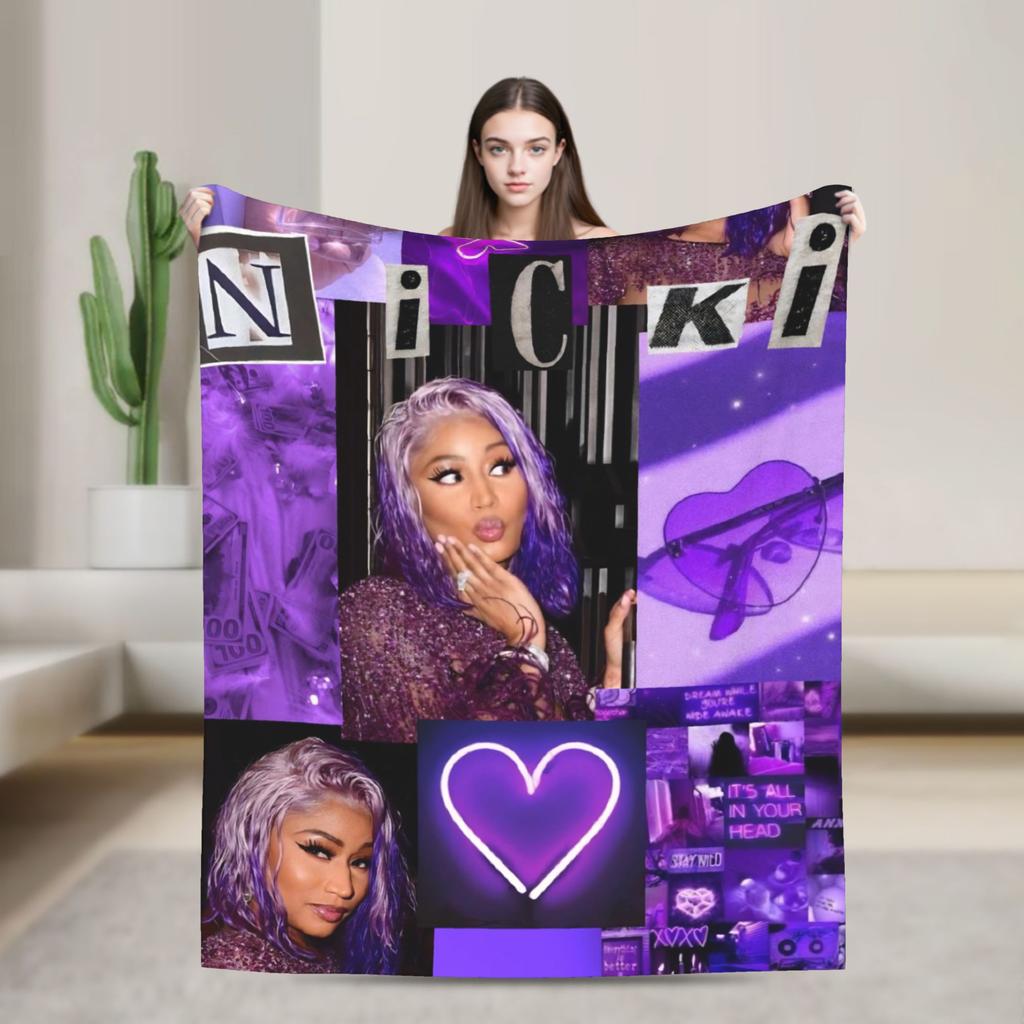 Ники Минаж Pink Friday 2 Тур Мягкое одеяло Путешествия Офис Плюшевое покрывало Узор На открытом воздухе Фланелевое покрывало на кровать Чехол для дивана-кровати