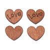 100Pcs/Lot Love Heart Shape Wood Sewing Appointment Wedding Decoration Buttons