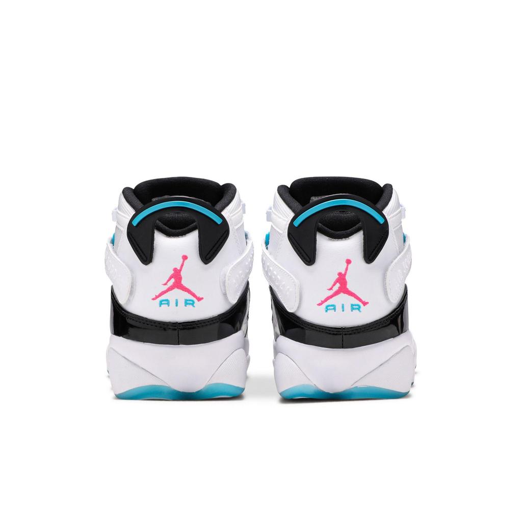 Air Jordan 6 Rings 'South Beach' (Unisex) White / Hyper Pink-Light Blue Fury-Black Vintage Basketball Shoes CK0017 100