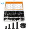 500Pcs High-strength Hexagon Screw Set Cup Head Round Cup Flat Cup with Nut Set M3M4M5 Diversified