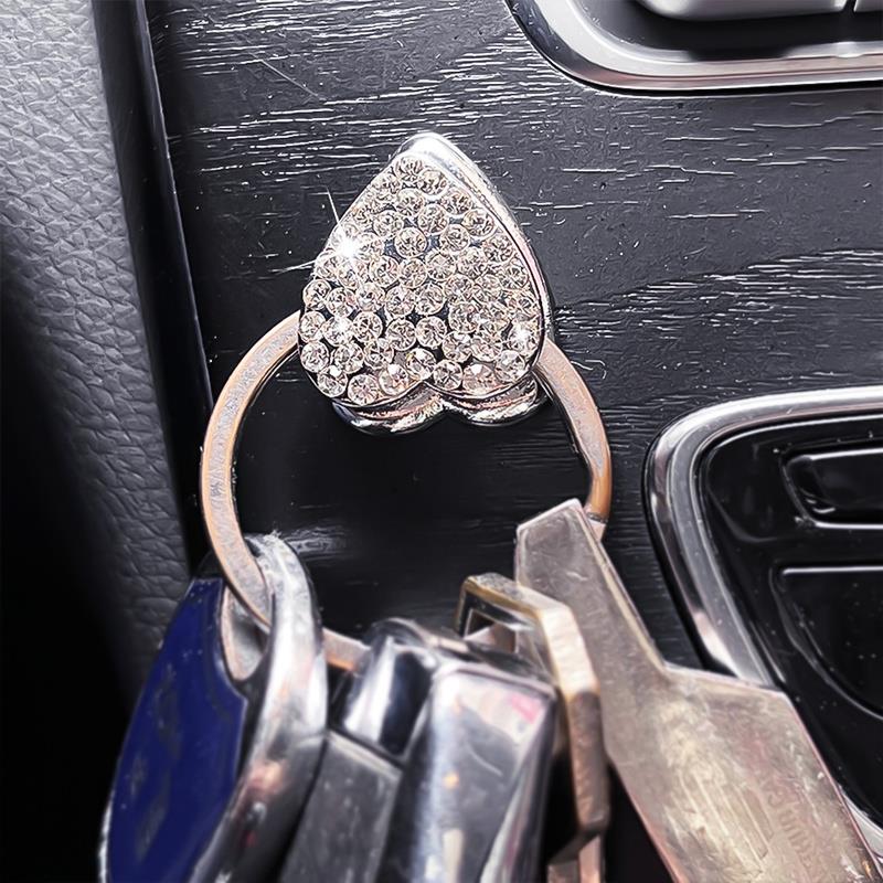 Блестящие Хрустальные Автомобильные Алмазные Крючки Декор с Инкрустацией Стразами Паста на Приборную Панель Автомобиля Подвесной Держатель - Роскошные Автоаксессуары