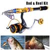Portable Telescopic Fishing Rod and Reel Combos Travel Spinning Fishing Pole Kits