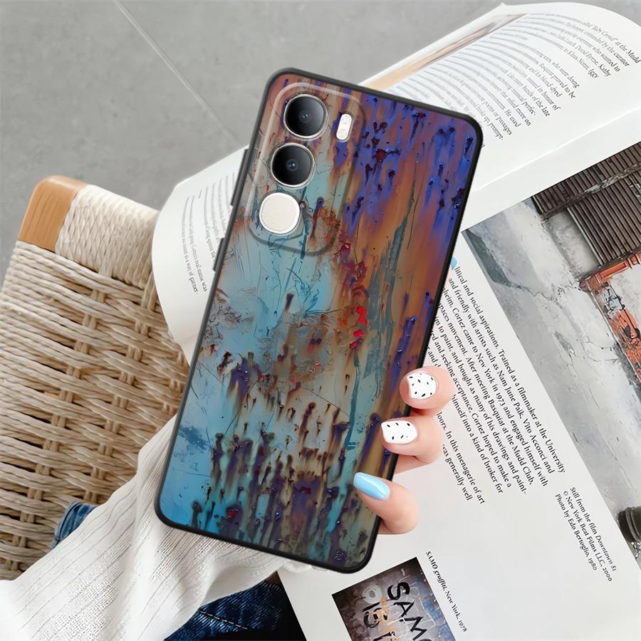 Чехол-кейс 'Rust Art' для Vivo V25 V30 Y53S Y75 Y81 V27 V21E V23 Y51S Y78 Y52S Y93 Y71 Y91 V29 Y50 Y95