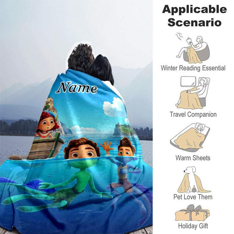 Custom 1pc Ocean Friends Adventure Blanket, Soft And Comfortable Blanket, Casual Warm, Camping Travel Blanket, Birthday Gift Q910102