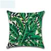 Luxurious 18'' Green Tropical Plant Pillow Case Cotton Sofa Cushion Cover Decorative
