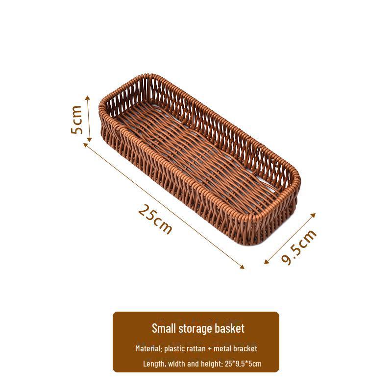 Органайзер для кухонных ящиков из искусственного ротанга: Корзина для хранения столовых приборов и принадлежностей