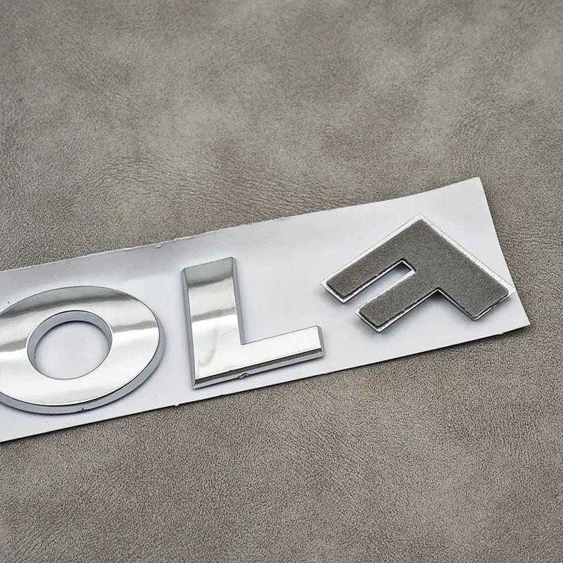 BGA1 Golf 3 4 MK3 MK4 2026 Hot For VW VOLKSWAGEN VW 3D ABS Chrome Black Logo GOLF Emblem Letters Sticker Car Rear Trunk Badge For Vol