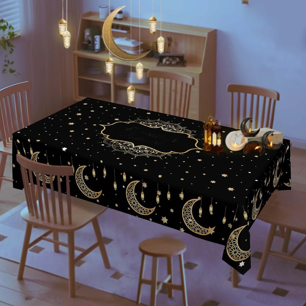 Скатерть для стола «Мистическая луна» - Этнический принт для обеда, вечеринки и дома, Праздничная скатерть, Устойчивая к смятию