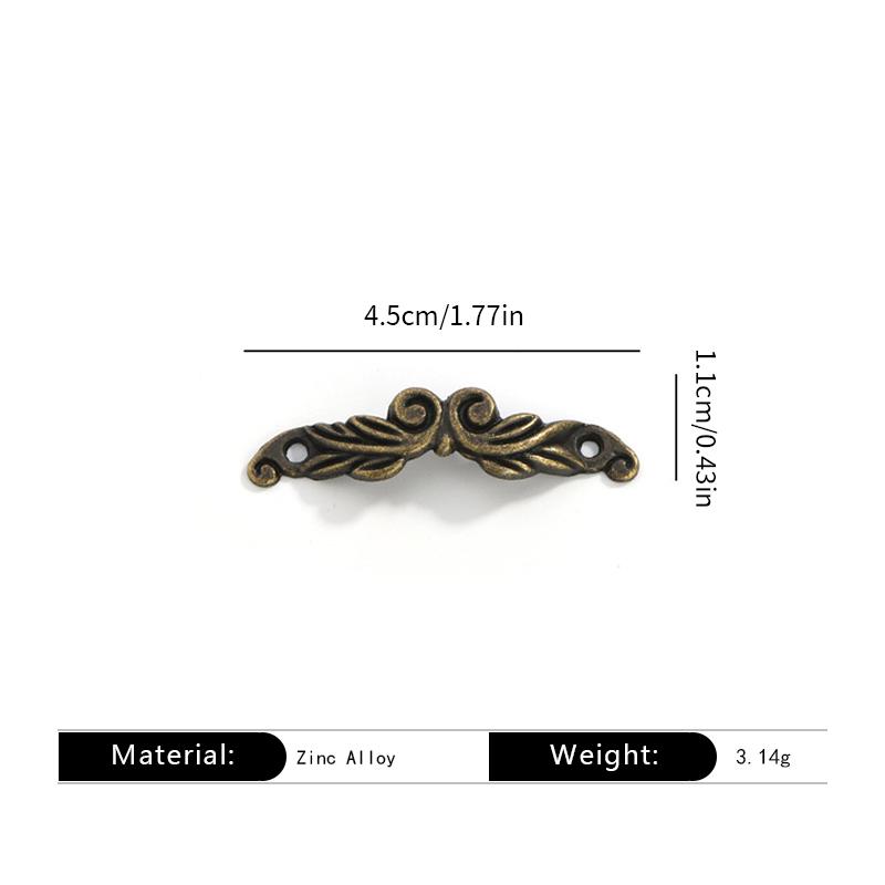 Zinc Alloy Mini Drawer Handles - Antique Jewelry Box Pulls, Decorative Cabinet Hardware for Gift Packaging & DIY Craft