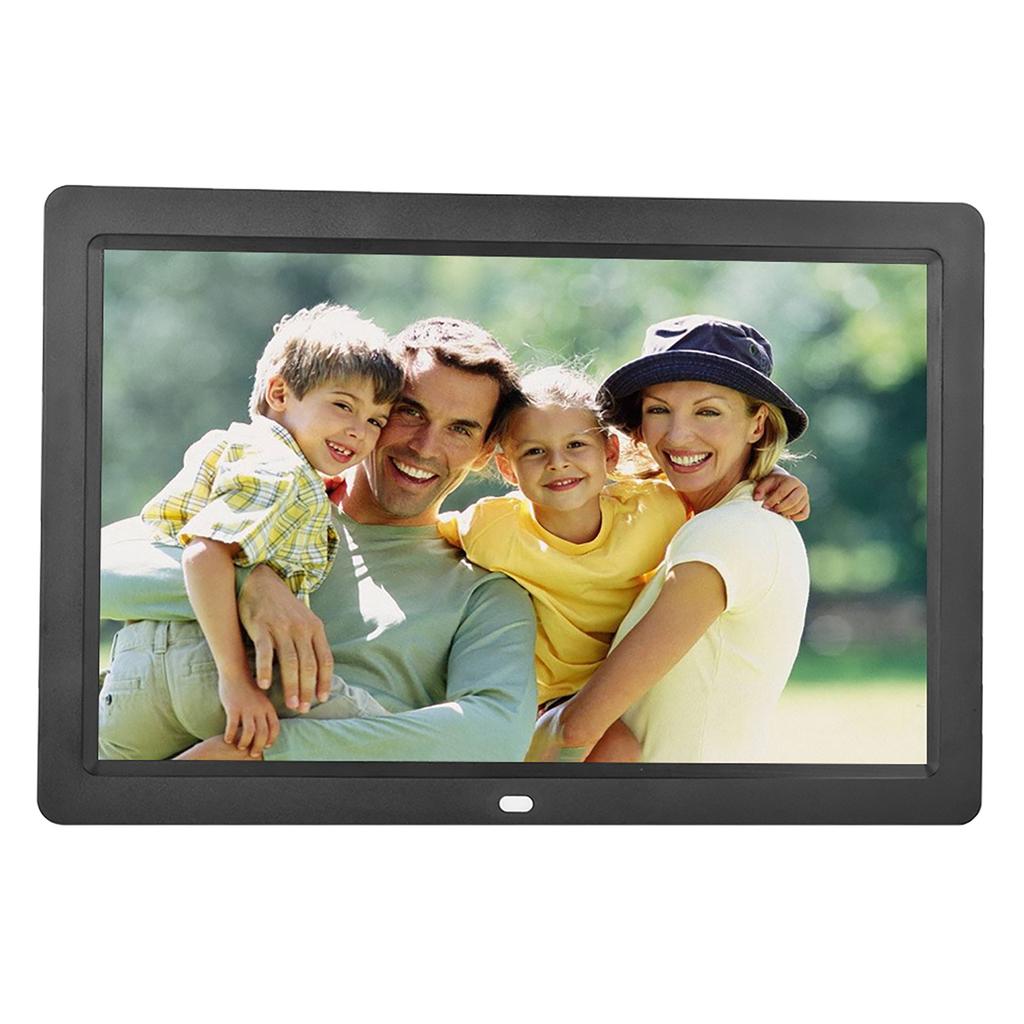 12Inch 1280*800HD Digital Photo Picture Frame Alarm Clock Movie Player Album Remote Control Black