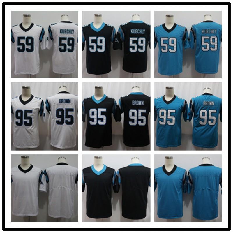 Mens NFL Carolina Panthers Football Jersey Cam Newton 1 Christian McCaffrey 22 Replica Team Uniform Fan Wear