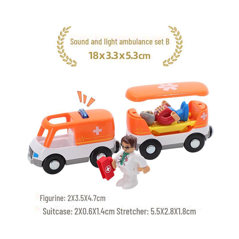 Магнитная многофункциональная машинка Томас: Машины скорой помощи и полиции, совместимые с деревянными рельсами