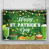St. Patrick's Day Lucky Green Clover Photography Background Rainbow Coins St. Patrick's Day Party Banner Photography Background
