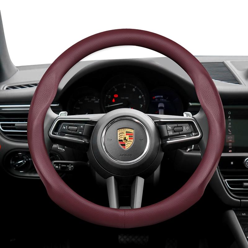 Чехол на руль для Porsche Ультратонкая Микрофибра Кожа Дышащий Cayenne Macan Panamera Taycan 718 911