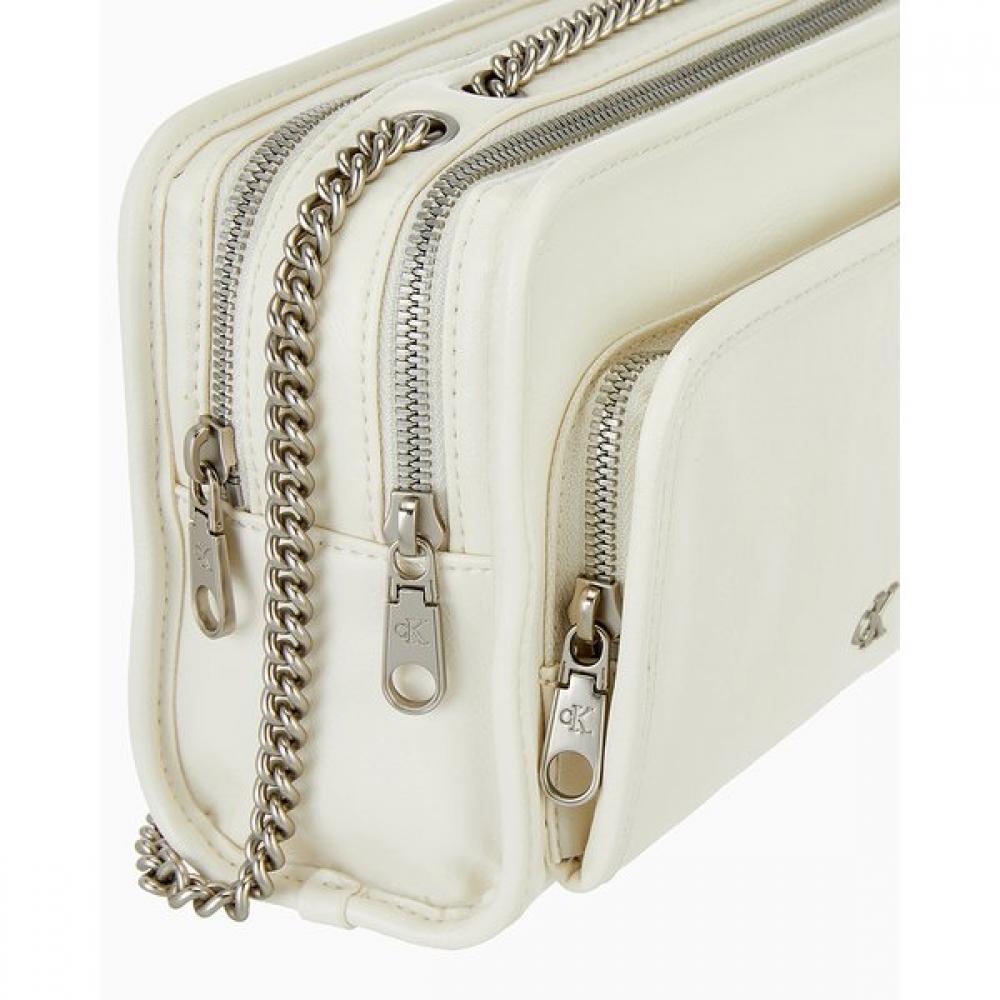 Calvin Klein Jeans Double Zip Camera Bag Utility Metal Logo
