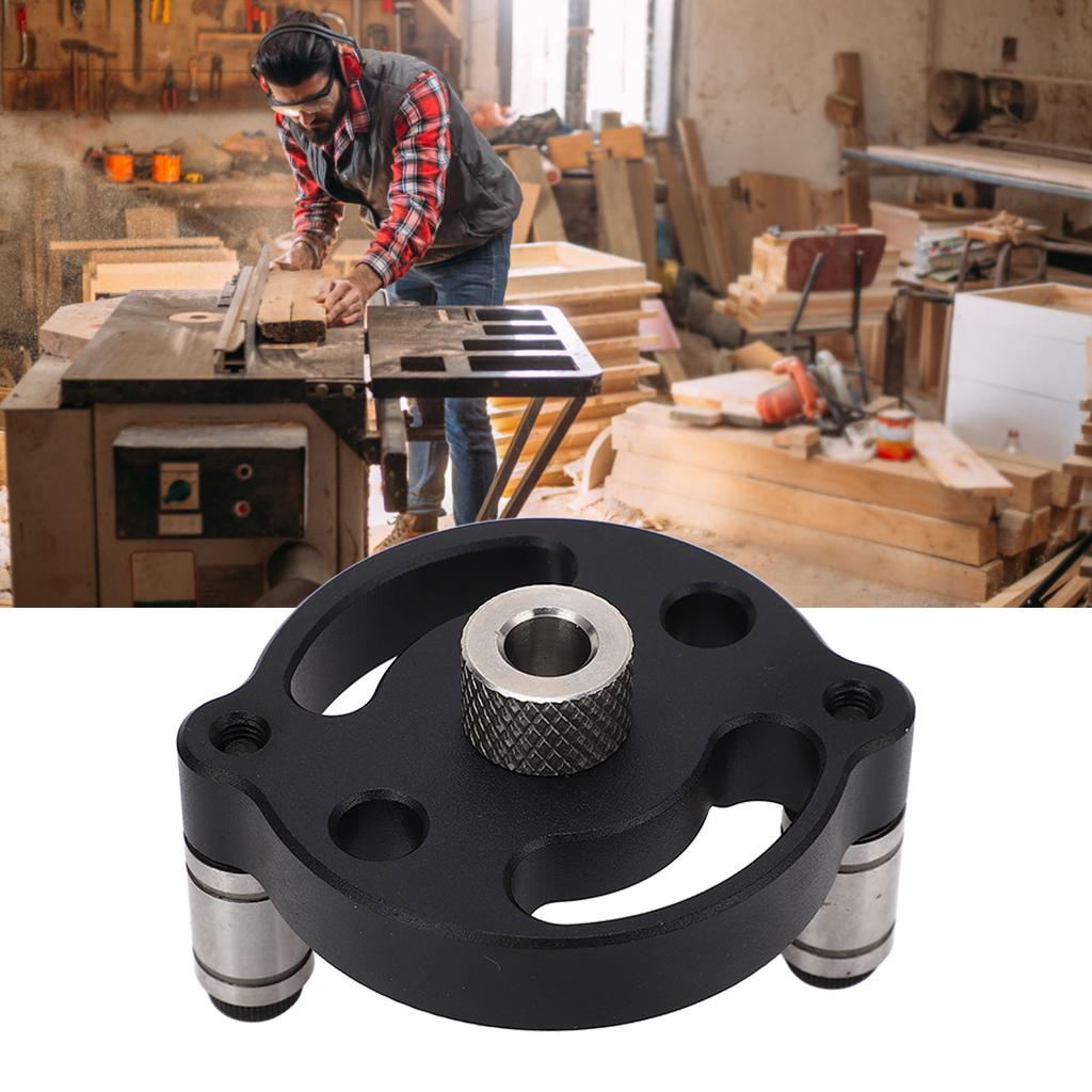 Round Hole Punch Locator Set Self Adaptive Centering Woodworking Puncher with Drill Bushings